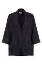 Naya Black  Naya Embossed Dipped Hem Jacket  