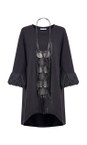 Naya Black  Naya Ruched Contrast Cuff Tunic  