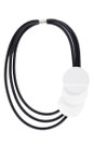 Naya Black / Silver  Naya Multi Disc Ring Necklace  