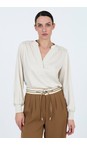 Skatie Rice Ribbed Satin Blouse  