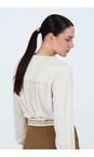 Skatie Rice Ribbed Satin Blouse  