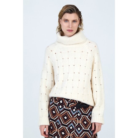 Skatie Weft Knitted Sweater - Off-White