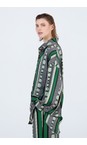 Skatie Juniper Printed Satin Shirt  