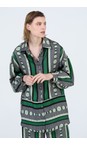 Skatie Juniper Printed Satin Shirt  