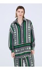 Skatie Juniper Printed Satin Shirt  