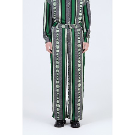 Skatie Circle Print Trouser - Green