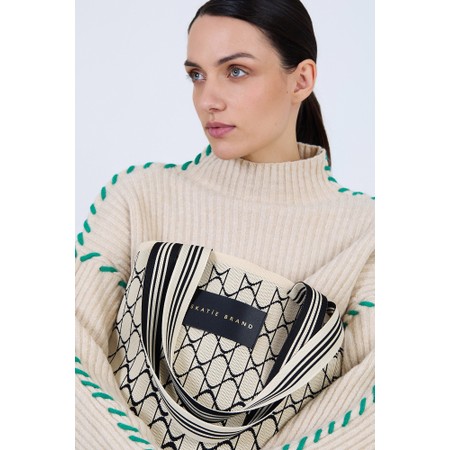 Skatie Jacquard Ivory Tote Bag - Off-White