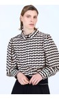 Skatie Black  Polka Dot Printed Blouse  