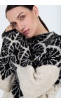Skatie Black  Jacquard Sweater  