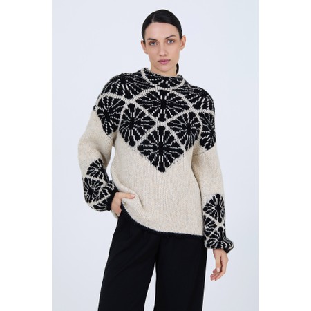 Skatie Jacquard Sweater - Black