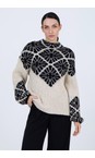 Skatie Black  Jacquard Sweater  