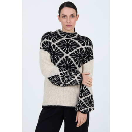 Skatie Jacquard Sweater - Black
