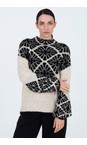 Skatie Black  Jacquard Sweater  