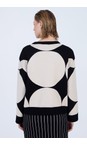 Skatie Ivory Jacquard Circle Sweater  