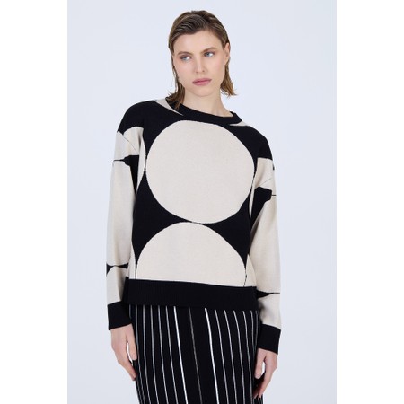 Skatie Jacquard Circle Sweater - Off-White