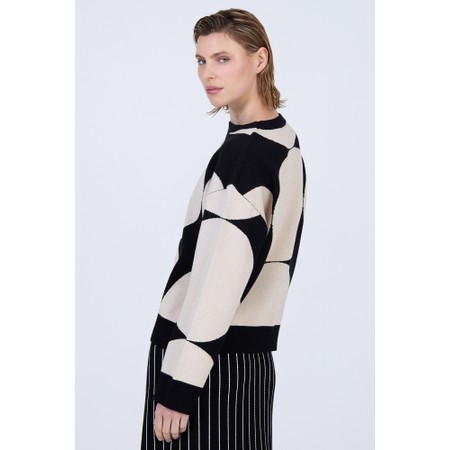 Skatie Jacquard Circle Sweater - Off-White