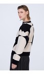 Skatie Ivory Jacquard Circle Sweater  