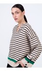 Skatie Rice Contrast Stripes Sweater  