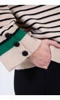 Skatie Rice Contrast Stripes Sweater  