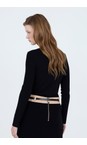 Skatie Black  Button Neckline Sweater  