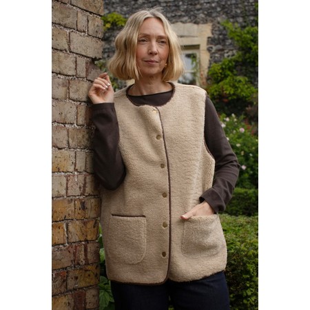 Chalk Abby Oat Gilet - Beige