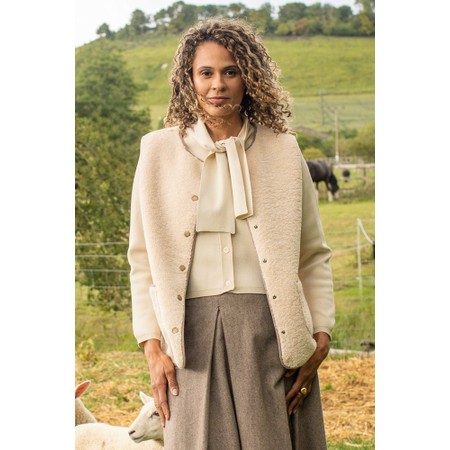 Chalk Abby Polar Gilet - Off-White