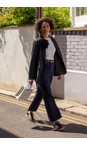 Chalk Dark Denim Bella Straight Leg Dark Denim Jean  