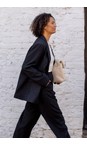Chalk Dark Charcoal Drew Pinstripe Blazer  