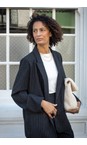 Chalk Dark Charcoal Drew Pinstripe Blazer  