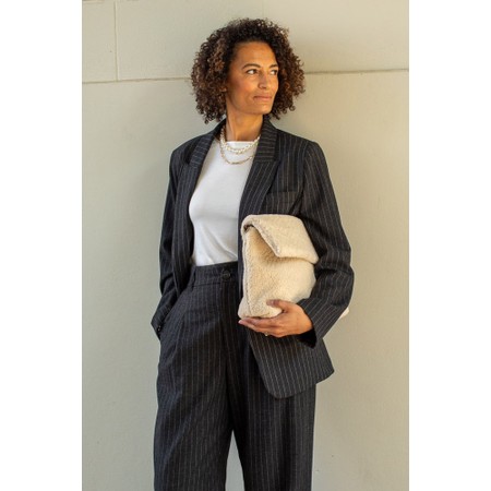 Chalk Drew Pinstripe Blazer - Grey