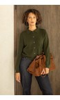 Chalk Dark Olive Eden Cardigan  
