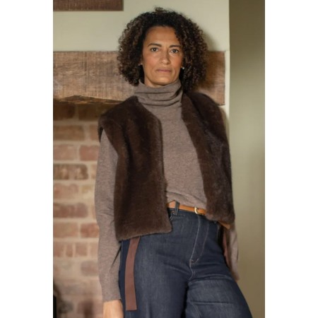 Chalk Felicity Cappuccino Gilet - Brown