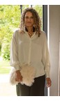 Chalk Off White Flo Off White Satin Shirt  