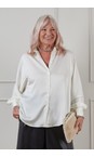 Chalk Off White Flo Off White Satin Shirt  