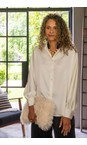 Chalk Off White Flo Off White Satin Shirt  