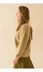 Chalk Light Tan Ruby Light Tan Knit Velour Tie Jumper  