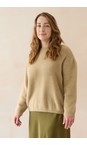 Chalk Light Tan Ruby Light Tan Knit Velour Tie Jumper  