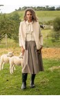 Chalk Chestnut Tamara Tailored Midi Skirt  