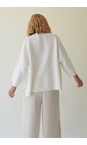 Chalk Ivory Vicki Cotton Ivory Rib Jumper  