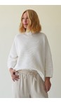 Chalk Ivory Vicki Cotton Ivory Rib Jumper  