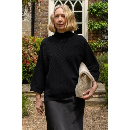 Chalk Vicki Cotton Rib Black Jumper - Black