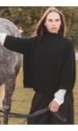 Chalk Black  Vicki Cotton Rib Black Jumper  