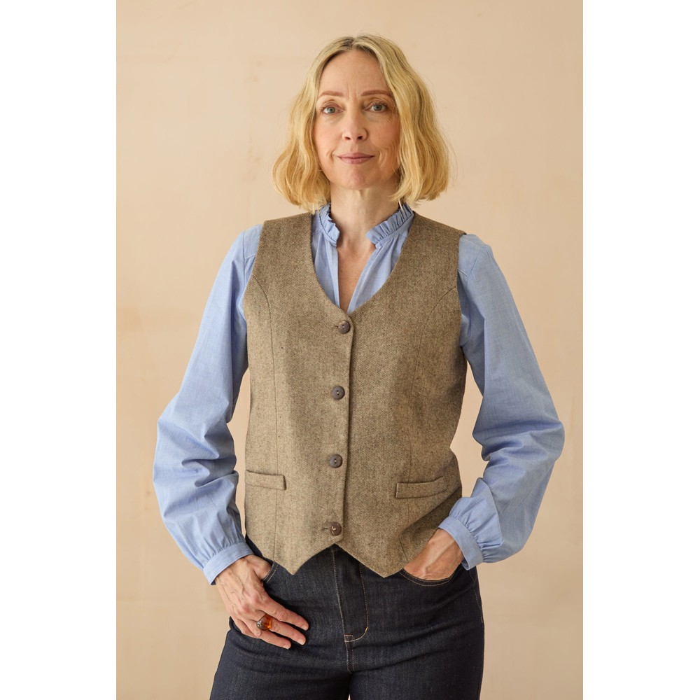 Chalk Wendy Waistcoat Chestnut