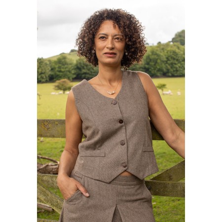 Chalk Wendy Waistcoat - Brown