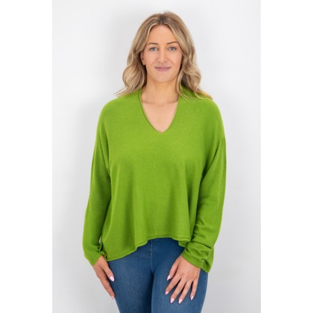 Amazing Woman Mika Boxy Mojito Green Fine Knit Jumper - Green