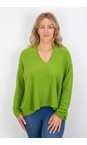 Amazing Woman Mojito Green Mika Boxy Mojito Green Fine Knit Jumper  