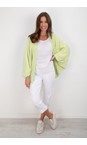 Amazing Woman Leek Pheobie Leek Rib Throw Over Cardigan  