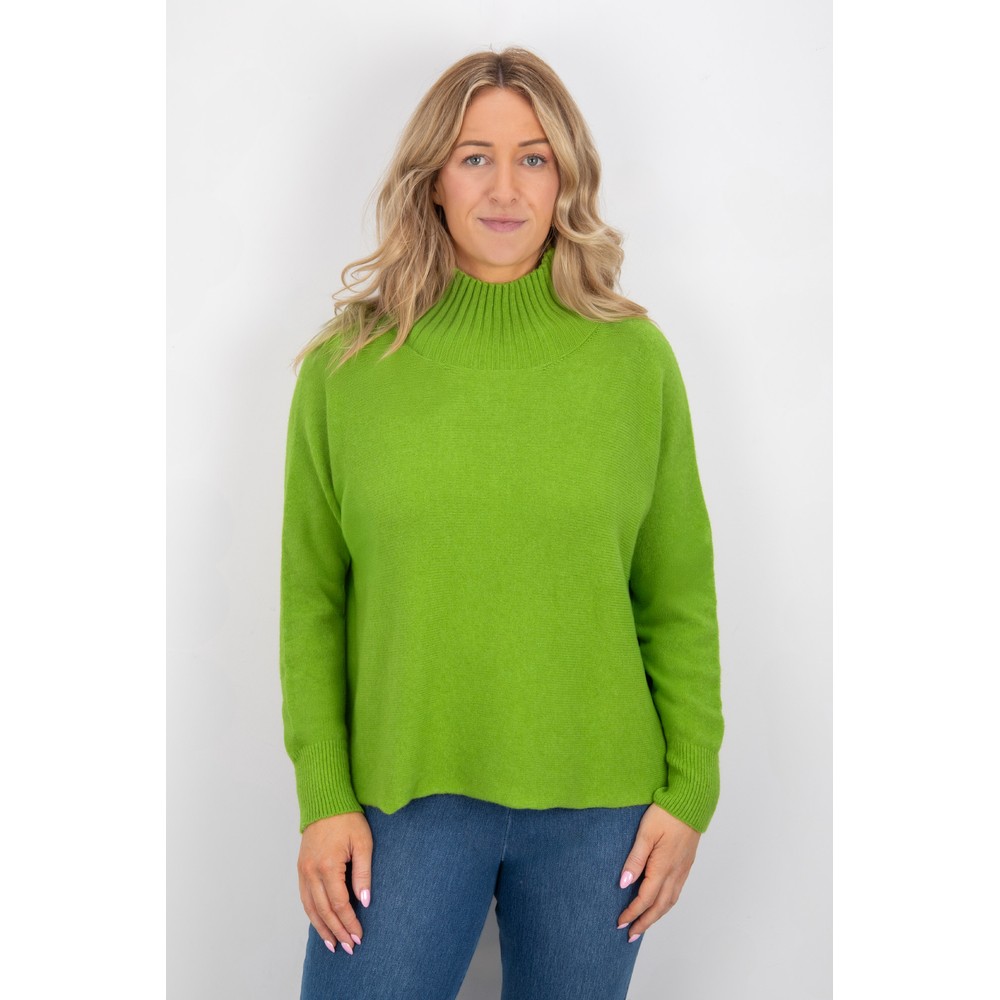 Amazing Woman Jolie Kiwi Boxy High Neck Knit Kiwi