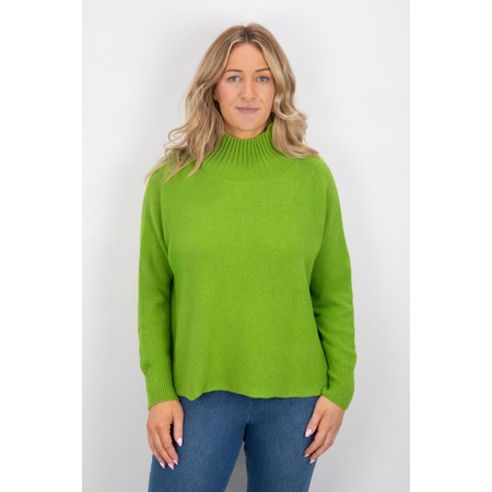 Amazing Woman Jolie Kiwi Boxy High Neck Knit - Green