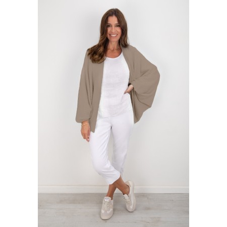 Amazing Woman Pheobie Smoke Rib Throw Over Cardigan - Grey